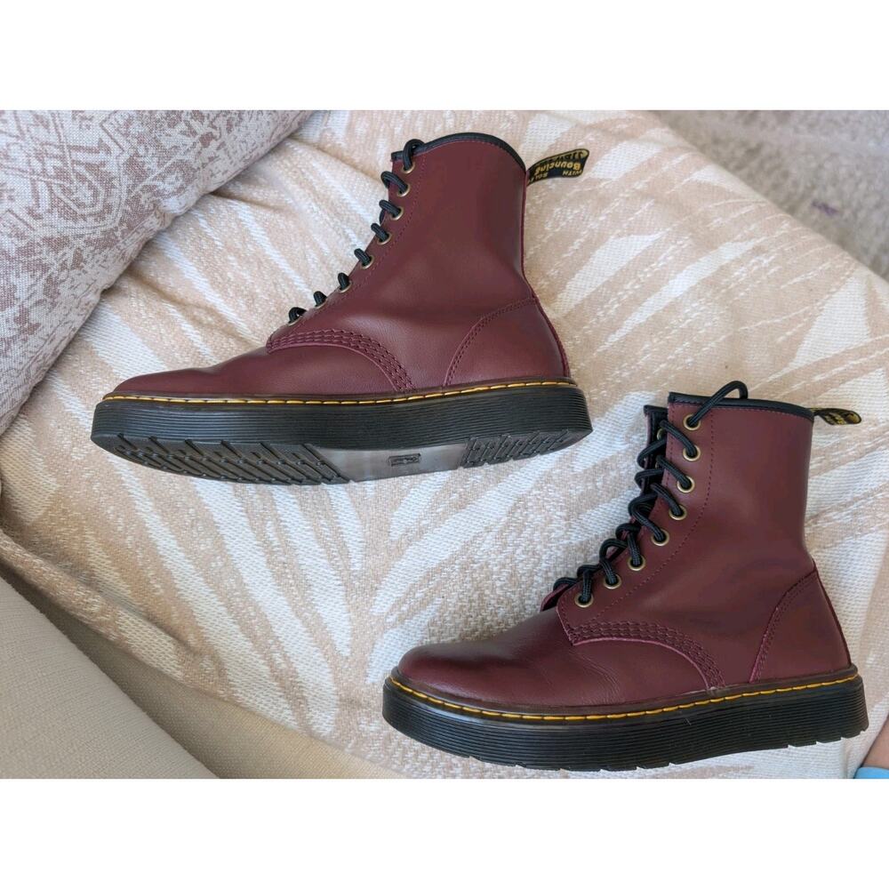 Dr. Martens Zavala Boots Cherry red M6/W7 Flat sole - Picture 4 of 11